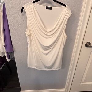 Tahari Drape neck Blouse